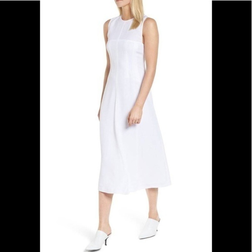 NWT Lewit White Sleeveless Corset Detail Dress